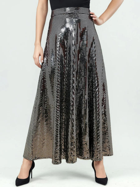 Silver discoball skirt