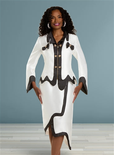 Donna Vinci 12143 Asymmetrical Skirt Suit