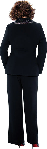 Dorinda Clark Cole 309093  3pc Embellished Crepe Pant Suit