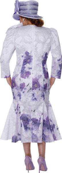 Dorinda Clark Cole 309561 Lilac Floral Print Dress