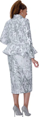 Dorinda Clark Cole 309711 Sequin Pattern Skirt Suit