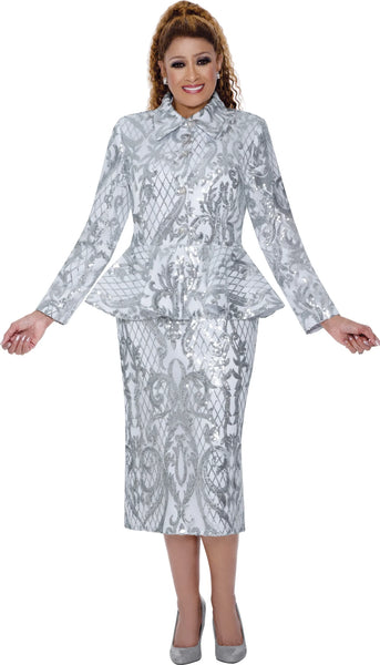 Dorinda Clark Cole 309711 Sequin Pattern Skirt Suit