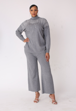 For Her 82595 2pc Knit Pant Set