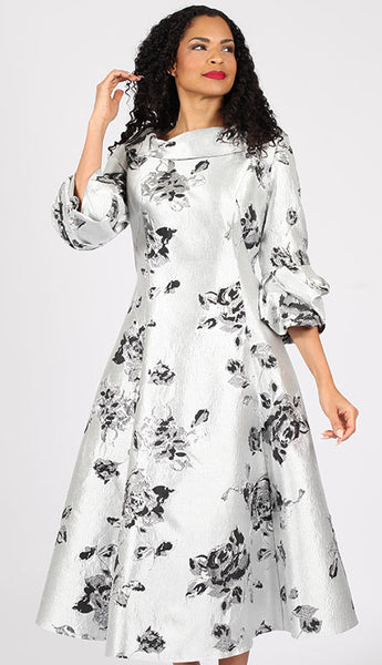 Diana couture 8700 - Floral print midi dress