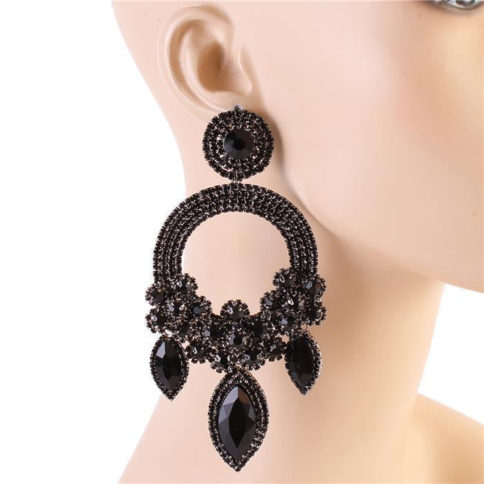 Crystal Chandelier Round Drop Earring