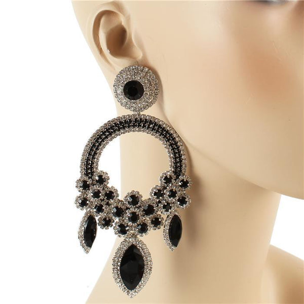 Crystal Chandelier Round Drop Earring