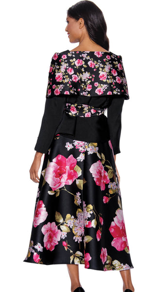 Floral Print Twill 2pc Skirt Set