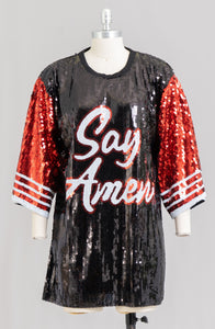 Say Amen Allover Sequin Tunic Top