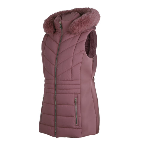 Sleeveless Hooded Sherpa Puffer Vest