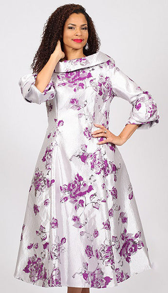 Diana couture 8700 - Floral print midi dress