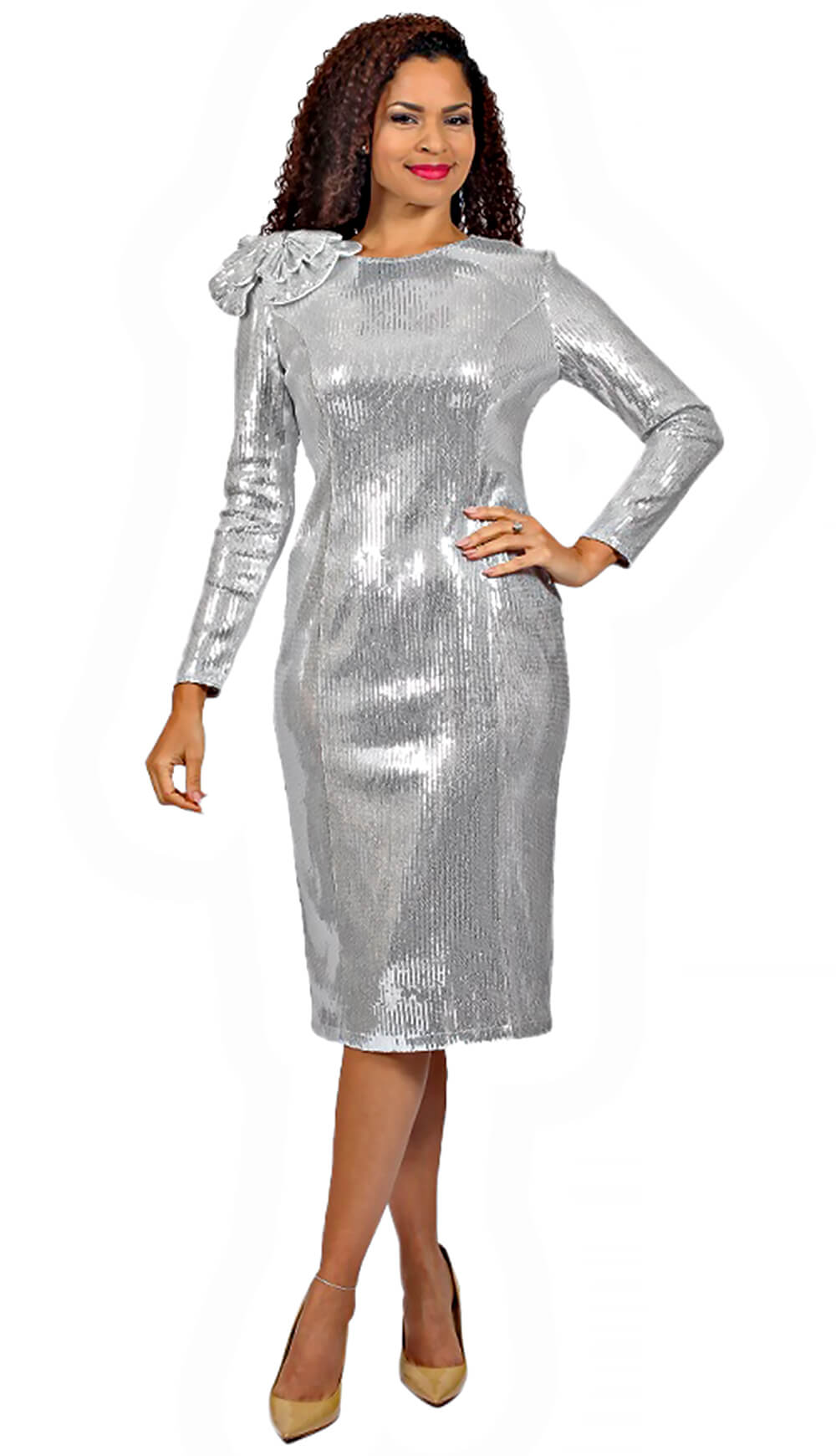 Diana 8563 - Shimmer shift dress