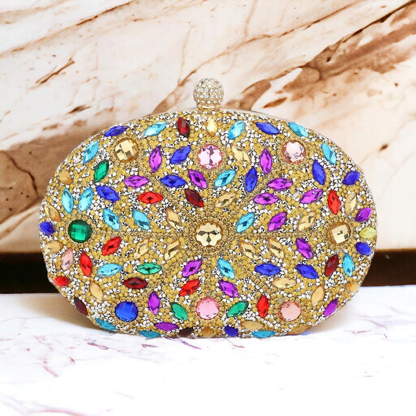 Marquise Stone Accented Bling Evening / Clutch Bag