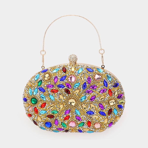 Marquise Stone Accented Bling Evening / Clutch Bag