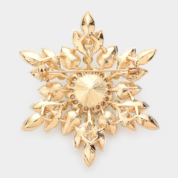 Marquise Stone Cluster Pin Brooch