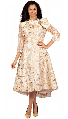 Diana 8794 - Floral brocade dress