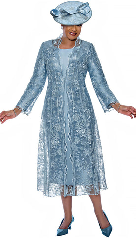 Dorinda Clark Cole 5312 Lace & Twill Dress w/ Jacket