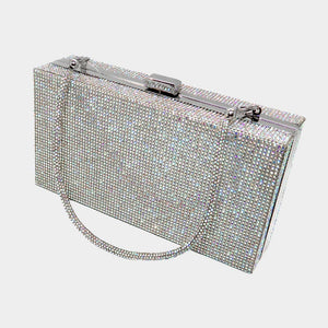 Bling Rectangle Evening Tote / Clutch / Crossbody Bag