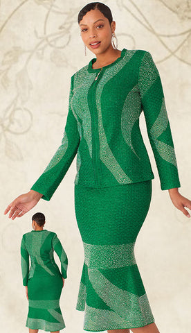 Liorah knit 7312 - Emerald green