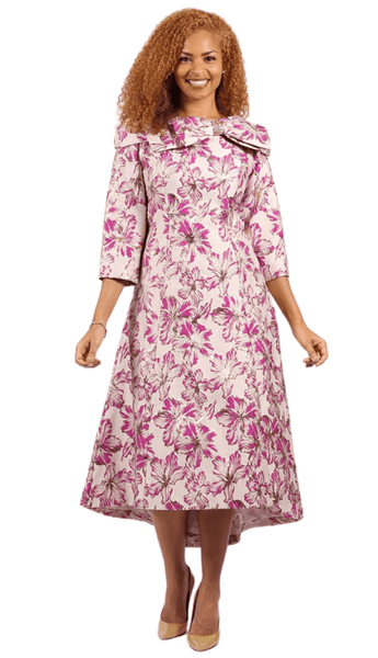 Diana 8794 - Floral brocade dress