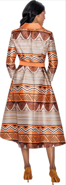 Dresses By Nubiano 100111 Twill Print Dress