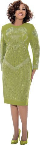 Dorinda Clark Cole 309141 Crystal Pattern Knit Dress