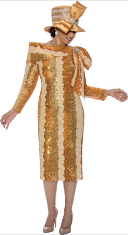 Dorinda Clark Cole 309071 Collared Sequin Dress