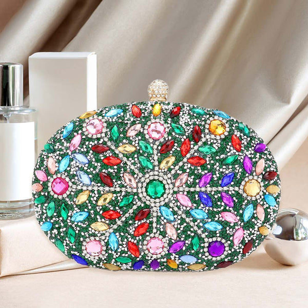 Marquise Stone Accented Bling Evening / Clutch Bag