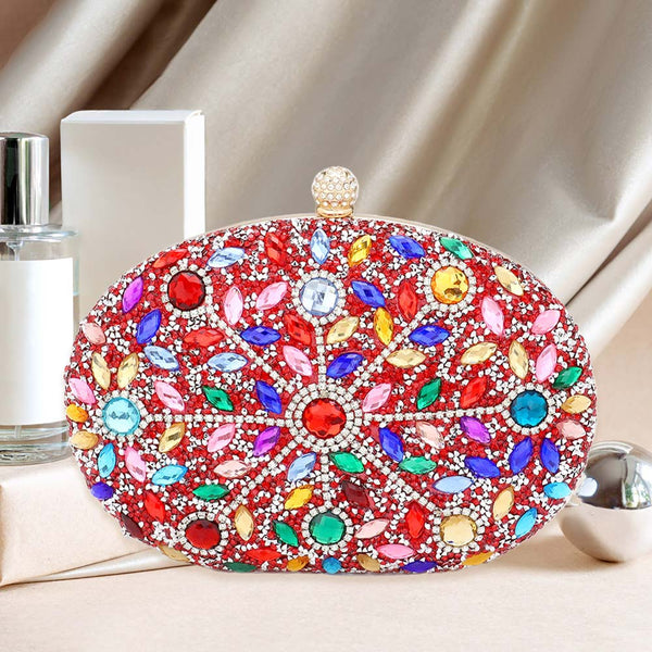 Marquise Stone Accented Bling Evening / Clutch Bag