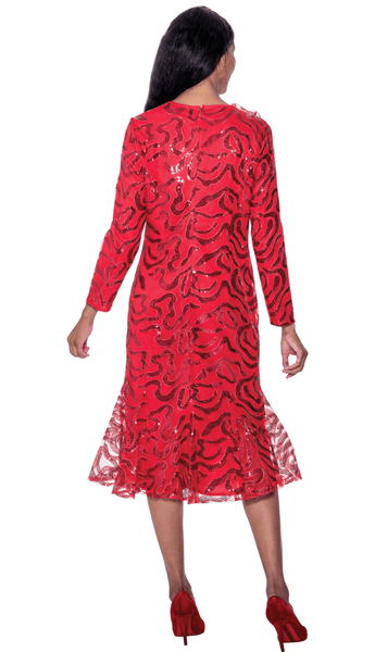 Dorinda Clark Cole 309341 Rosette Sequin Dress