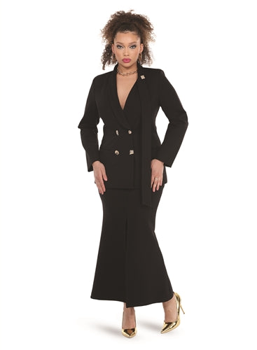 Love The Queen 17583 2pc Crepe Skirt Suit