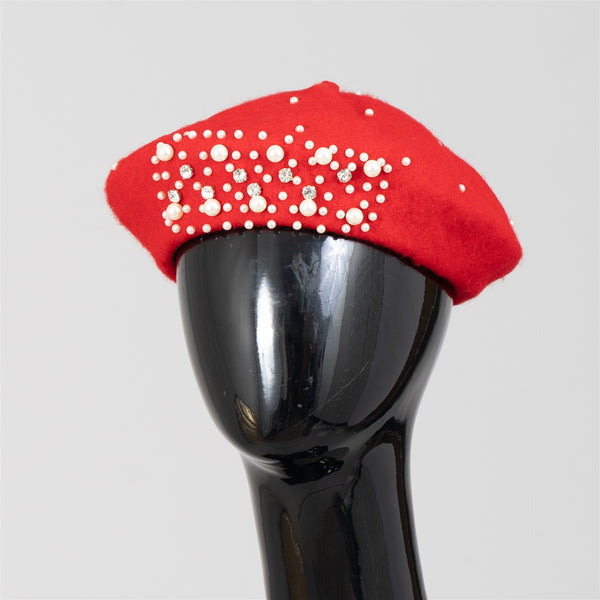 Embellished Pearl Beret